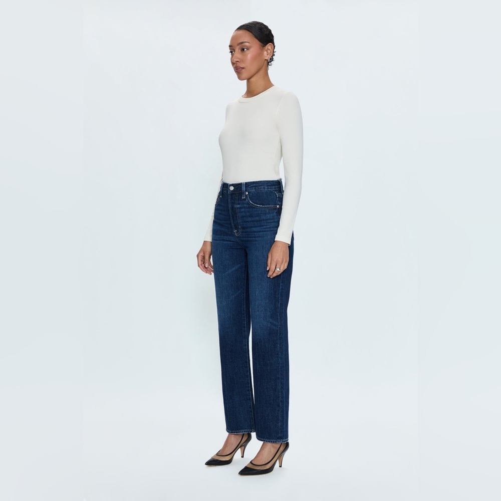 Pistola Cassie Dark Blue Flare & Wide Leg Jeans - Picture 5 of 11